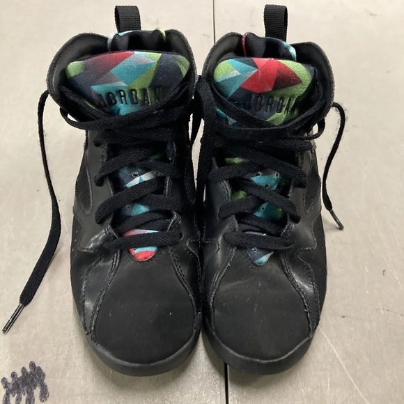 Nike Air Jordan 7 Retro GS Barcelona Nights Black Infared 304773-007 Sz 2.5Y - Picture 7 of 8